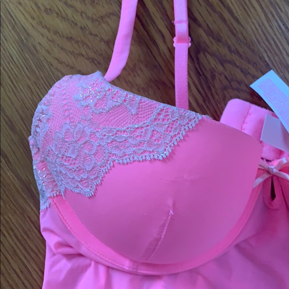 Lingerie slip in pink with lace FINAL PRICE - Picture 2 of 4